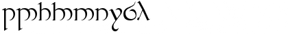 Download Tengwar Quenya-1 Regular Font Numeric Preview