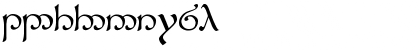 Download Tengwar Sindarin-1 Regular Font Numeric Preview