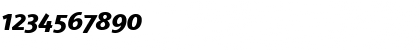 Download Textra LT Heavy Italic Font Numeric Preview