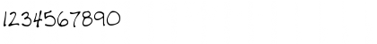 Download CrosbysHand Regular Font Numeric Preview