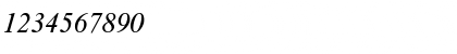 Download Time Roman Italic Font Numeric Preview