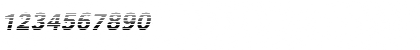 Download TomBeckerGradient-Medium Italic Font Numeric Preview
