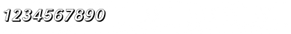 Download TomBeckerShadow Italic Font Numeric Preview