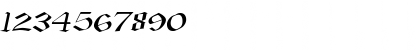 Download CrusaderGothicExtended Italic Font Numeric Preview