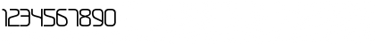 Download TurboLight Regular Font Numeric Preview