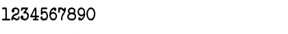 Download Turkish Another Typewriter Regular Font Numeric Preview