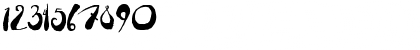 Download tusch Regular Font Numeric Preview
