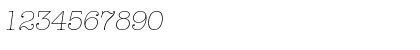 Download Typewriter-Serial-ExtraLight RegularItalic Font Numeric Preview