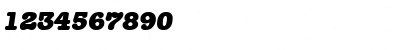 Download Typewriter-Serial-Heavy RegularItalic Font Numeric Preview