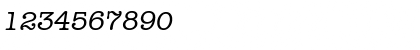 Download Typewriter-Serial RegularItalic Font Numeric Preview