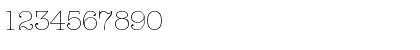 Download Typewriter-Xlight Regular Font Numeric Preview