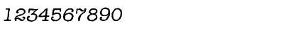 Download TypewriterAntique Italic Font Numeric Preview