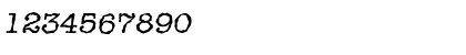 Download TypewriterRandom Italic Font Numeric Preview