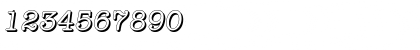 Download TypewriterShadow Italic Font Numeric Preview