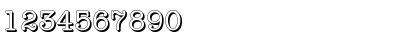Download TypewriterShadow Regular Font Numeric Preview