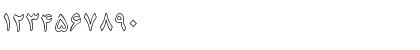 Download B Nazanin Outline Regular Font Numeric Preview