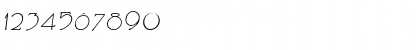 Download CupolaUnicode LightItalic Font Numeric Preview
