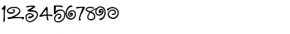Download CurlyQ Regular Font Numeric Preview