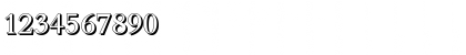 Download BambergShadow Regular Font Numeric Preview