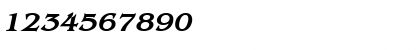 Download Bangle Wide BoldItalic Font Numeric Preview