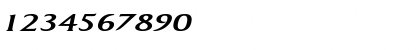 Download BarrettExtended BoldItalic Font Numeric Preview