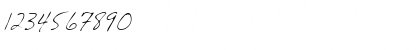 Download BarrysHand Italic Font Numeric Preview