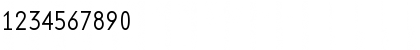 Download BaseMonoNarrowThin Regular Font Numeric Preview