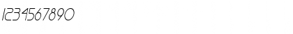 Download BasqueThin Italic Font Numeric Preview