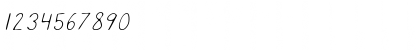 Download CutiesHand Italic Font Numeric Preview