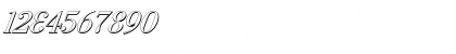 Download Cyberia Shadow Italic Shadow Italic Font Numeric Preview