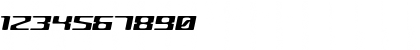 Download Cyborg Oblique Font Numeric Preview