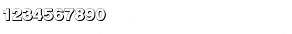 Download Cyrvetica Shadow Bold Font Numeric Preview