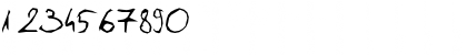 Download dA#gR_yA!'s Handwriting Regular Font Numeric Preview