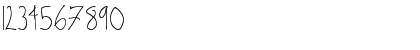 Download Dan Hand Regular Font Numeric Preview