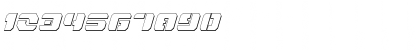 Download Dan Stargate Outline Italic Italic Font Numeric Preview