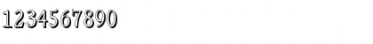 Download DanielBeckerShadow-Xlight Regular Font Numeric Preview