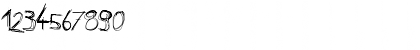 Download Daubed Regular Font Numeric Preview