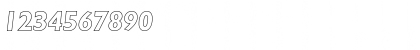 Download DavidBeckerOutline Bold Italic Font Numeric Preview