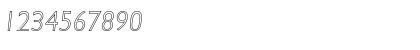 Download DavidBeckerOutline-ExtraLight Italic Font Numeric Preview