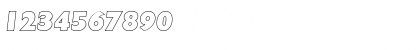 Download DavidBeckerOutline-Heavy Italic Font Numeric Preview