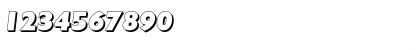 Download DavidBeckerShadow-Heavy Italic Font Numeric Preview