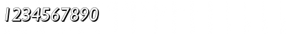 Download DavidBeckerShadow Italic Font Numeric Preview