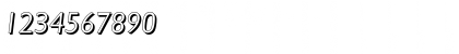 Download DavidBeckerShadow-Light Italic Font Numeric Preview