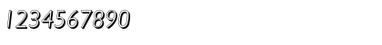 Download DavidBeckerShadow-Xlight Italic Font Numeric Preview
