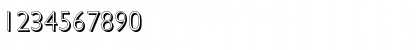 Download DavidBeckerShadow-Xlight Regular Font Numeric Preview