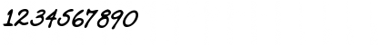 Download DeannasHand Bold Italic Font Numeric Preview