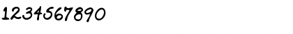 Download DeannasHand Bold Font Numeric Preview