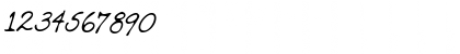 Download DeannasHand Italic Font Numeric Preview