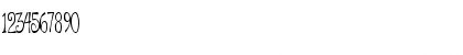 Download DeGarThin6 Regular Font Numeric Preview