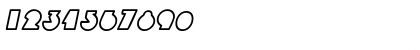Download DeltaOutlineSSK BoldItalic Font Numeric Preview